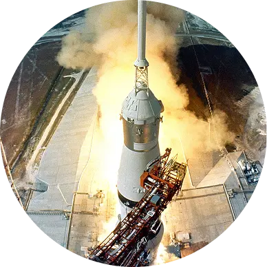 Apollo rocket launching