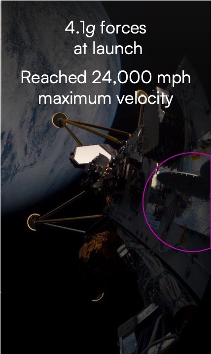 View of Nova-C lander with the Earth in the background