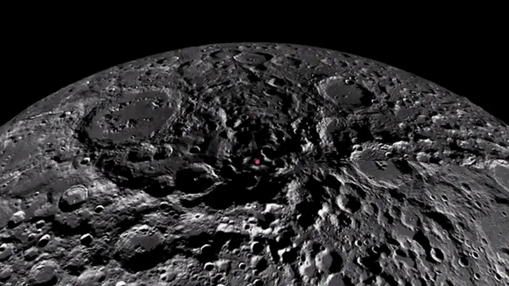 The location of Shackleton Crater from Lunar QuickMap, a collaboration between NASA, Arizona State University and Applied Coherent Technology Corp.